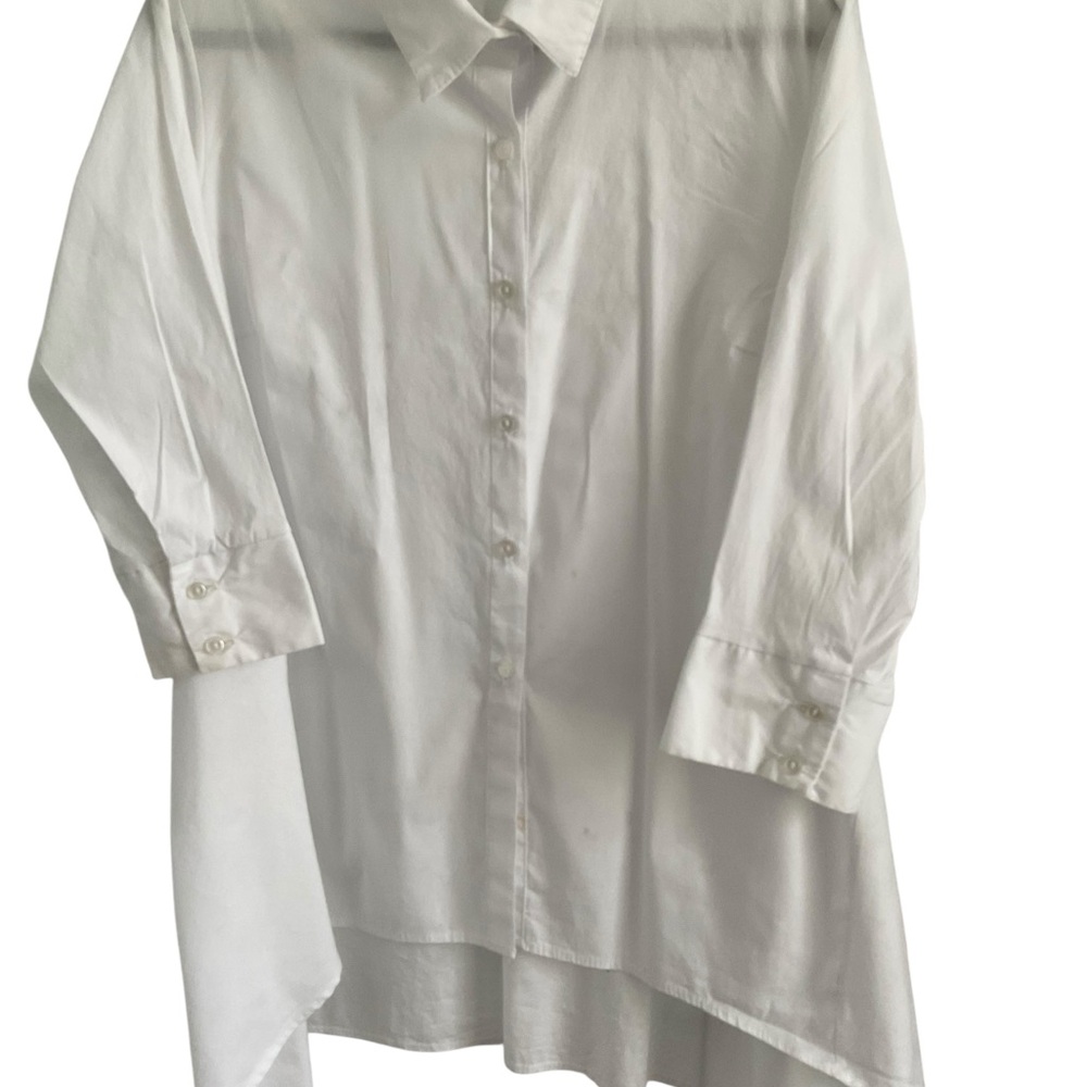 Elegant White Women's Blouse 1X